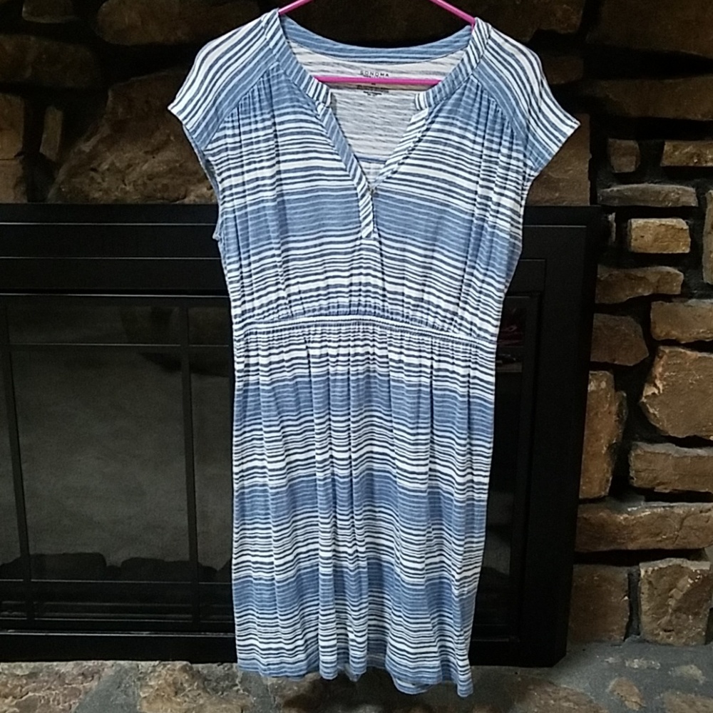 Blue Striped Dress